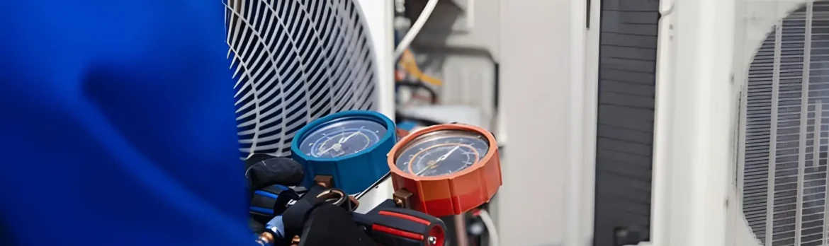 Residential AC repair service in Dubai with trained technician