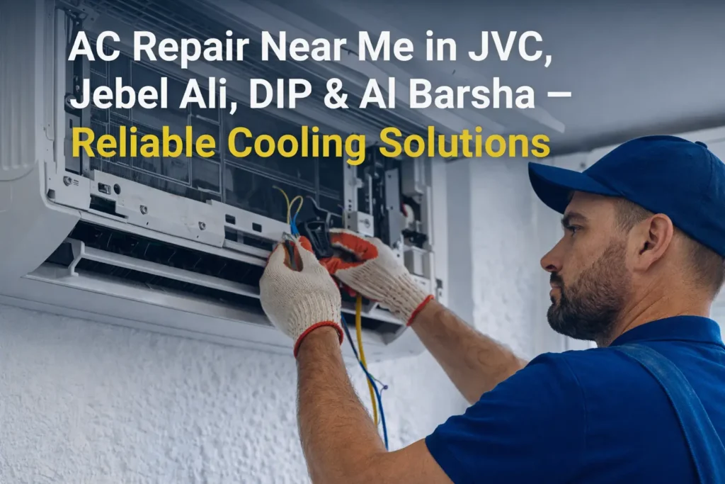 AC Repair Near Me in JVC, Jebel Ali, DIP & Al Barsha – Reliable Cooling Solutions